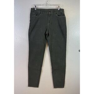 Orvis corduroy slim ankle pants Womens size 12  Gray Elastic Back 32x30 Hipster